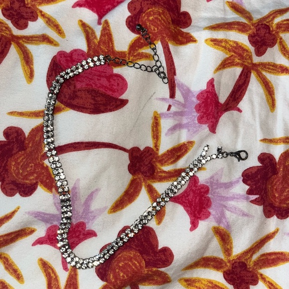 Sparking Rhinestone Double Layer Tennis Necklace - Picture 5 of 5